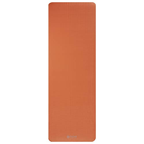 Gaiam Essentials Thick Yoga Mat Fitness & Exercise Mat with Easy-Cinch Carrier Strap, Orange, 72""L X 24""W X 2/5 Inch Thick-10mm