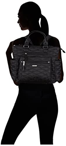 Baggallini womens 3-in-1 Convertible Backpack with RFID phone wristlet, Black Quilt, One Size US