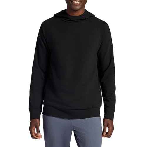 Gaiam Men's Namaste Cowl Neck Hoodie, Standard Fit, Stretch Midweight Terry Material
