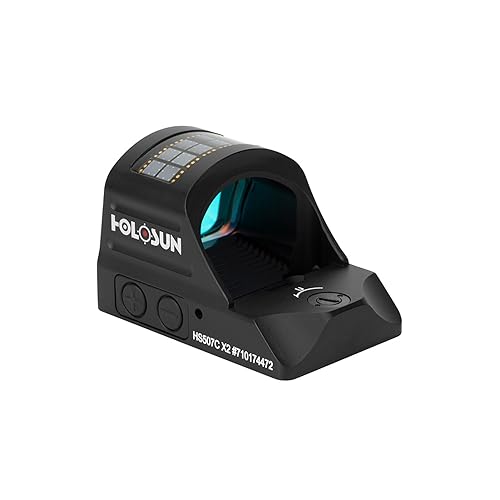 HOLOSUN HE507C-GR X2 Green 2 MOA Dot & 32 MOA Circle Open Reflex Pistol Sight - Durable Shake-Awake Solar Failsafe Parallax-Free Aluminum Sight for Full-Sized Handguns