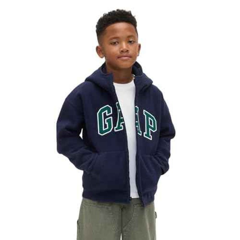 GAP Boys' Fleece Knit Full Zip Hoodie