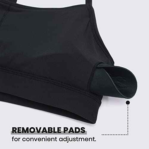 CRZ YOGA Womens Butterluxe Y Back Sports Bra - Padded Racerback Low Impact Spaghetti Thin Strap Workout Yoga Top