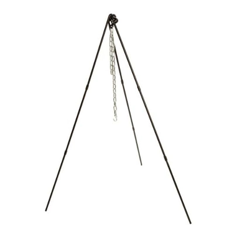 Lodge Campfire Cooking Tripod - Adjustable chain - 40 to 60 Inch Steel Cooking Tripod for Campfire - Adjustable