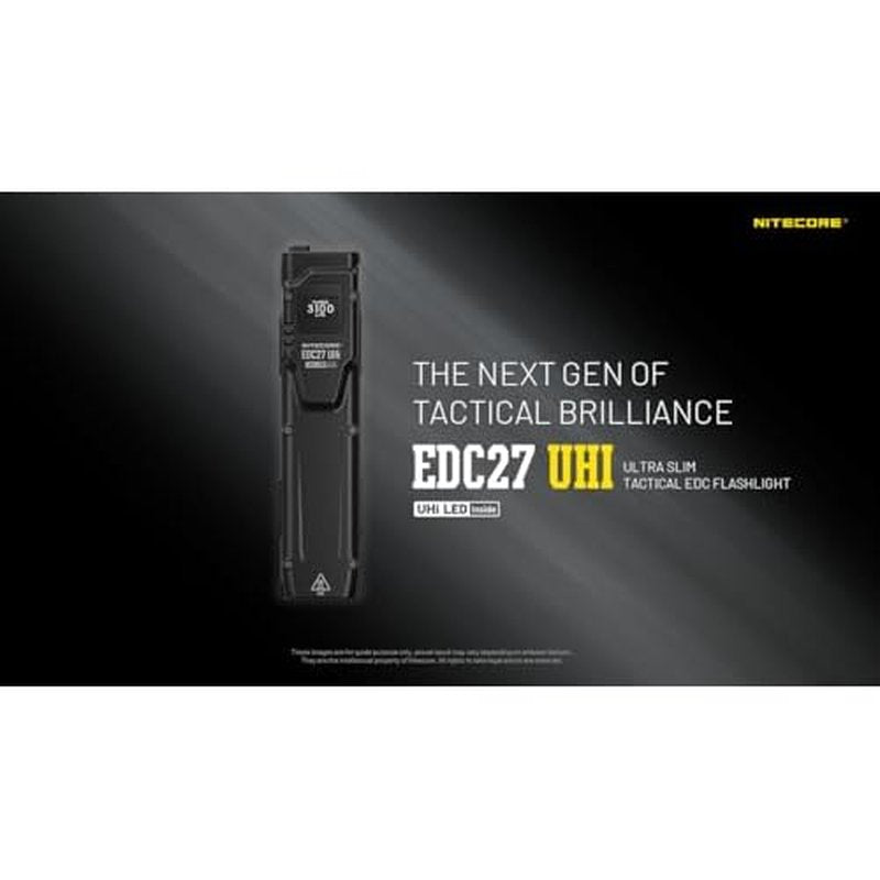 Nitecore EDC27 UHi 3100 Lumen USB Rechargeable Slim Body LED Flashlight EdisonBright Brand Charging Adapter