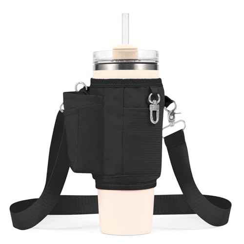 All Day Quencher Carry All for Stanley 40/30 oz Tumbler, Crossbody Bag with Phone Holder & Strap, Water Bottle Carrier Bag