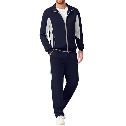 COOFANDY Men's Tracksuits 2 Piece Athletic Track Suit Warm Jogging Running Sweatsuits Casual Full Zip Sports Set