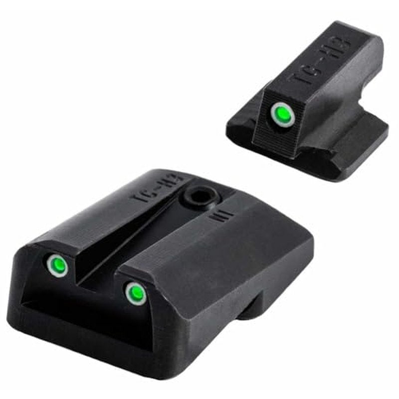 TRUGLO Tritium Pro Handgun Night Sights with Daylight White Dots Night Tritium Dots & White Focus Lock Front Ring Durable Compact Night Sights Compatible with FN Handguns