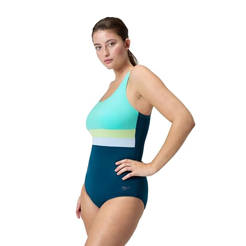 Speedo Women's Swimsuit One Piece Sweetheart Moderate Cut