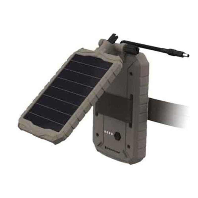 Stealth Cam Durable Sol-Pak Solar Battery Pack, 12V Solar Power Panel, Rechargeable Battery & Insulated Cable, Compatible with All Wireless/Cellular Trail Cameras - 5000 mAh