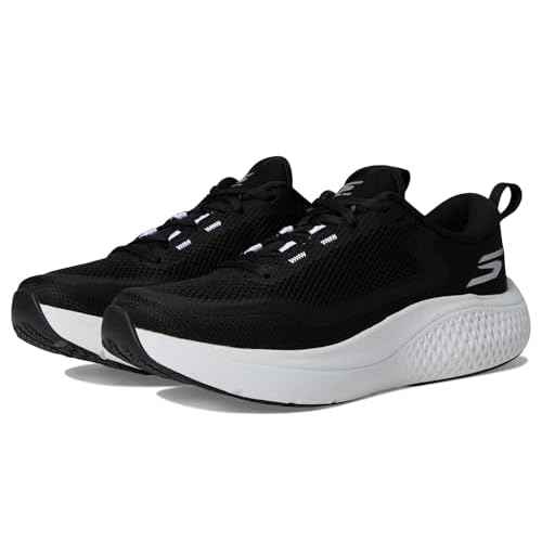 Skechers Women's Go Run Supersonic Max, Black/White, 9