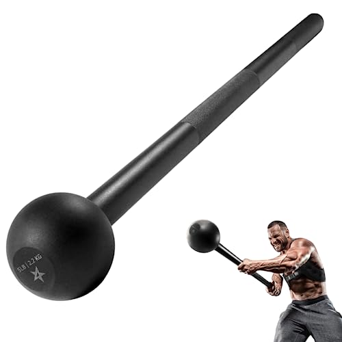 Yes4All Steel Mace Bell for Strength Training, Shoulder, Grips & Forearms Workouts - 5 Pounds