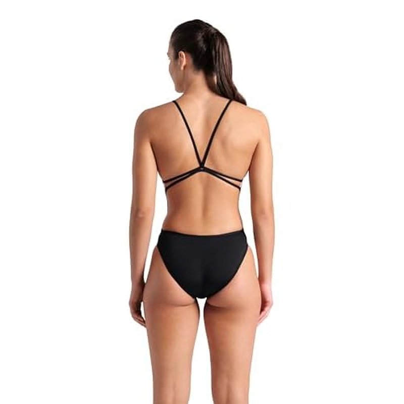 Arena Women's Performance Diamond Team Print Lace Back Ladies Bathing Swimsuit