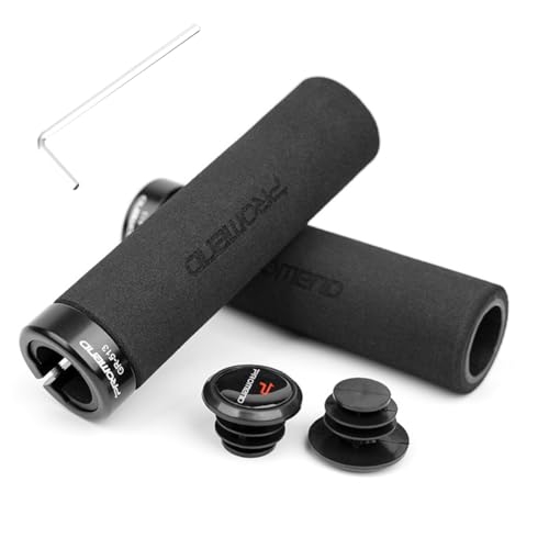 Bike Handlebar Grips, Foam Single Lock on Bicycle Handle Bar Soft Comfortable Non-Slip Bike Handle Grips for BMX, Mountain, MTB, Beach Cruiser, Scooter, Folding Bike