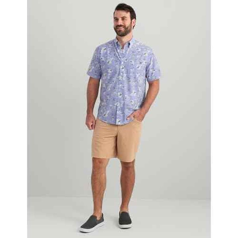 HUK Mens H1500212 Athletic-button-down-shirts, Lightning Sky Space Palm, XL US