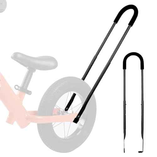 Bike Training Handle - Adjustable Balance Push Bar 22"-29" Height for Kids Learning to Ride - Children Bike Trainer Accessory, 4-Level Safety Handle Attachment
