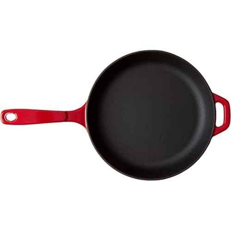 Lodge Enameled Cast Iron Skillet, 11-inch, Red