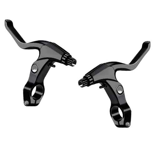 Generic A Pair Bicycle Brake Lever Bike Brake Handle Bike Brake Levers of Universal Aluminum Alloy Bike Cycling Equipment Accessory for Mountain Road Folding Mountain Kids Bike 2.2cm Diameter (Black)