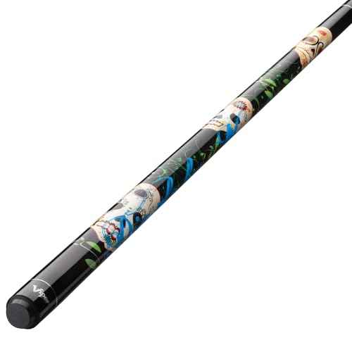 Viper by GLD Products Underground 58" 2-Piece Billiard/Pool Cue, Dia De Los Muertos, 19 Ounce, Black (50-0660-19)