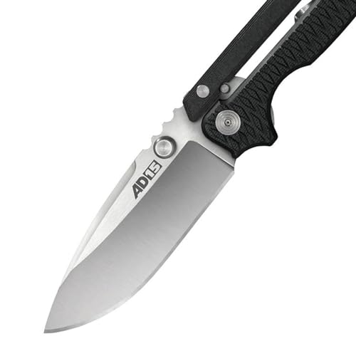 Cold Steel AD-10 and AD-15 Tactical Folding Knife with Lock and Pocket Clip - Premium S35VN Steel Blade, AD-15 Black , 3 1/2"