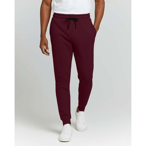 Real Essentials 3 Pack: Men's Jogger Sweatpants - Cotton Fleece Bottoms Athletic Pants with Pockets (Big & Tall Available)