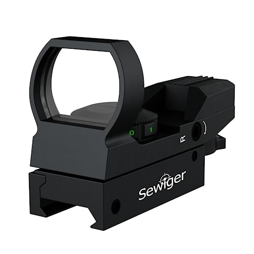 Reflex Sight, Red Dot Sight for 22LR with 4 Reticles, 1X22X33, Red/Green (Black)