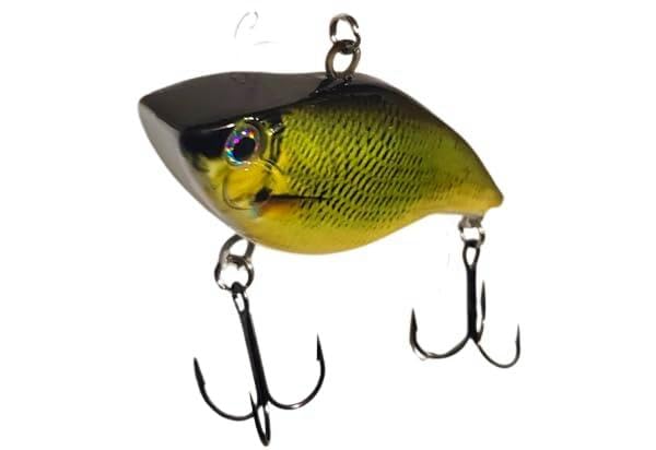 2 3/4" DDT Lipless Crankbait for Bass Fishing Lure Vibe Trap Crank Bait Lifelike Bait Sink (Golden Shiner)