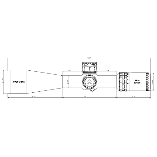 Arken Optics EPL4 6-24X50 FFP MOA VHR Illuminated Reticle with Zero Stop 30mm Tube Lightweight Rifle Scopes for Hunting