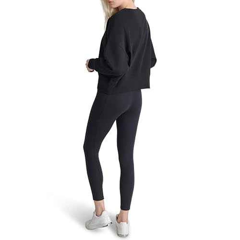 DKNY womens Ombre Sequin Logo Crewneck Sweatshirt