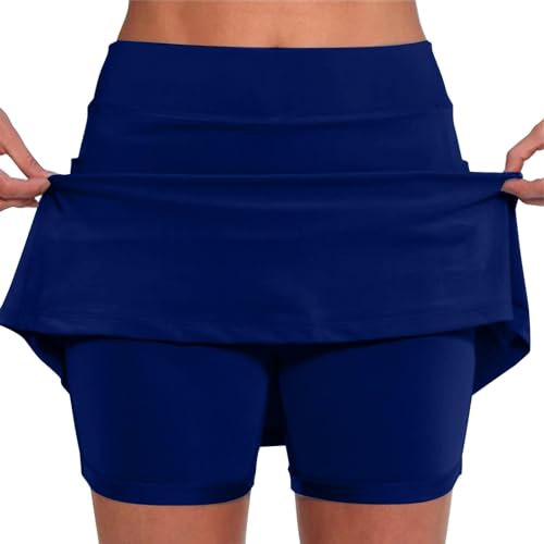 Lightning Deals of Today Prime, Womens Skirts Trendy Skorts for Woman High Waisted Shorts Women Business Casual Outfits 4th of July Outfits for Women Summer Dresses for Women 2024(Ac-Dark Blue,XL)