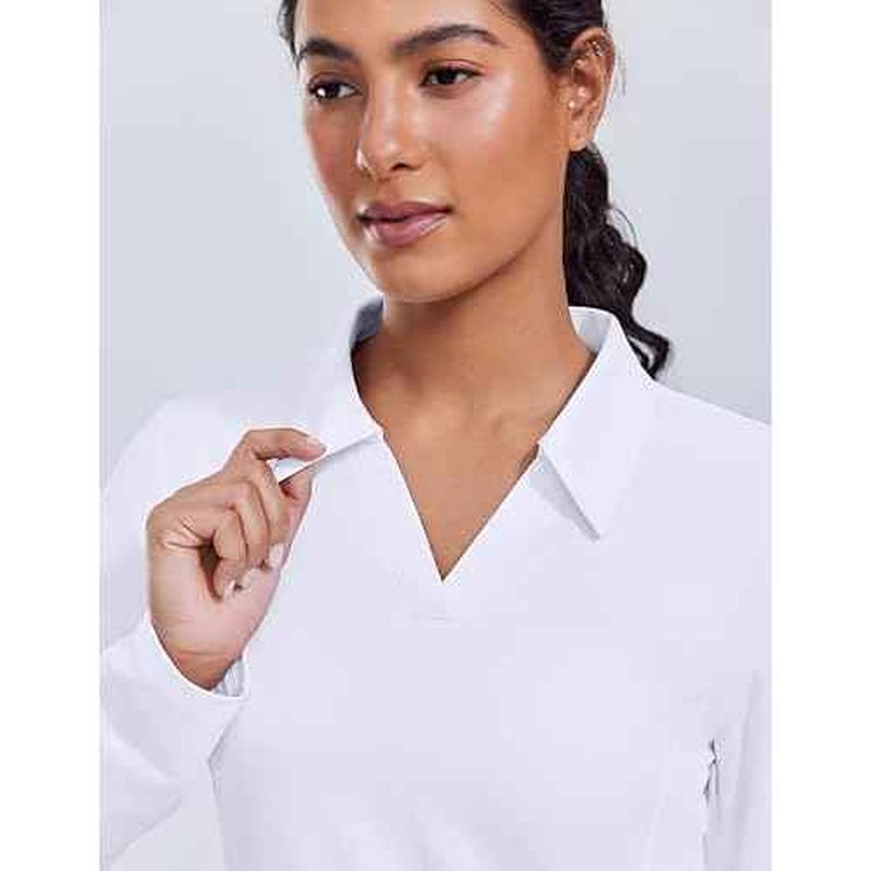 PINSPARK Long Sleeve Shirts for Women UPF 50+ Sun Shirt Workout Tops Quick Dry V Neck Athletic Running Hiking Golf Polo S-3XL