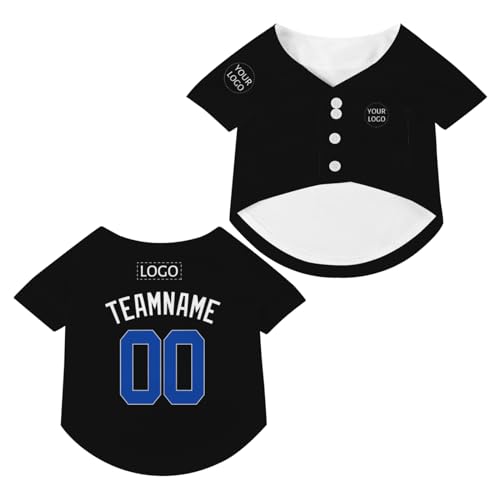 Custom Dog Baseball Jersey, Personalized Pet Clothing, Soft Elastic Dog Cat Tank Top, Small Medium Large Dog Clothes