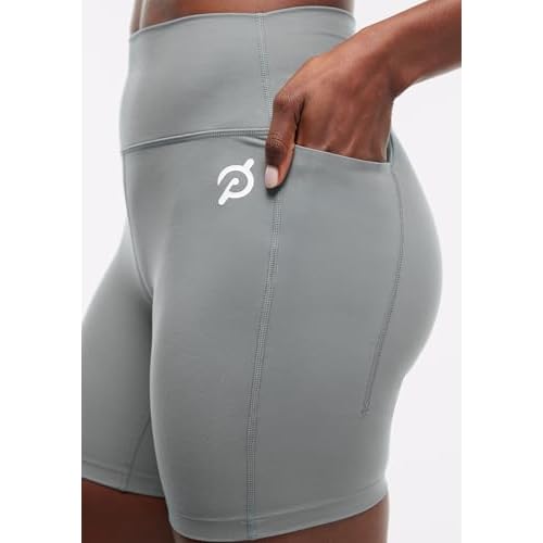 Peloton Women's Cadent 7" High-Rise Pocket Biker Shorts, Workout Shorts, Gym Shorts