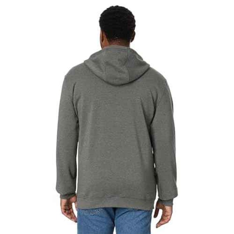 Timberland PRO Men's Hood Honcho Sport Full-Zip Hooded Sweatshirt, Dark Charcoal Heather/White, 4X-Large
