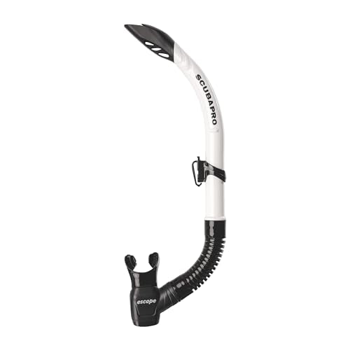 SCUBAPRO Escape Semi-Dry Snorkel, with Purge Valve and Splashguard Barrel-Top Design