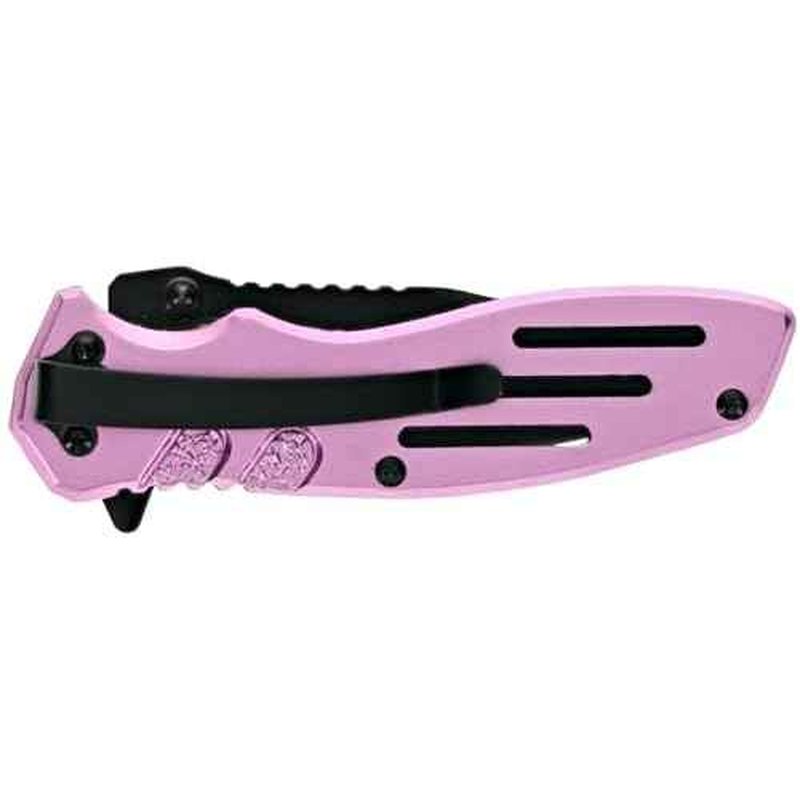 Smith & Wesson Extreme Ops Clip Point with Pocket Clip, Aluminum Handle, 3.1" Blade, Stainless Steel, for Tactical, Survival, and Everyday Carry