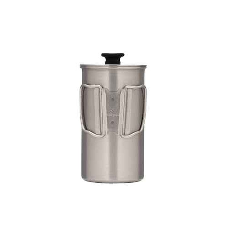 Snow Peak Titanium French Press - Ultralight Coffee Maker for Camping, Backpacking & Hiking - Camping Cookware Essential for Coffee Anywhere