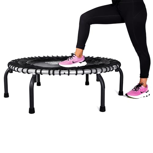 JumpSport 350/350f/370 Premium Fitness Trampoline, 39" | Exercise Rebounder | 30 Adjustable Bungees | 275 lb Wt. Rating