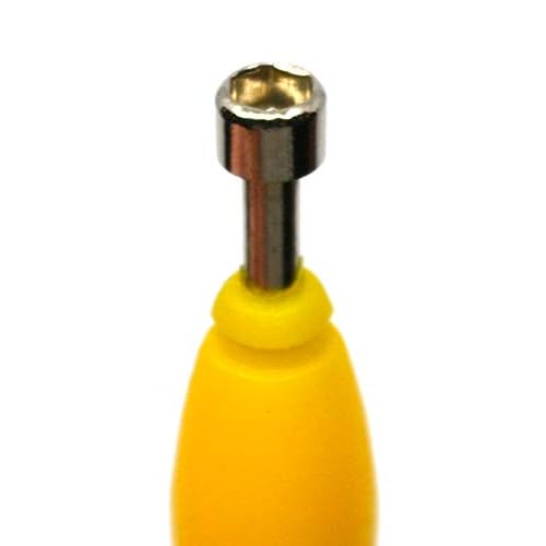 Teak Tuning Standard Fingerboard Tool, Screwdriver and Nut Driver, Yellow Colorway, Pack of 1