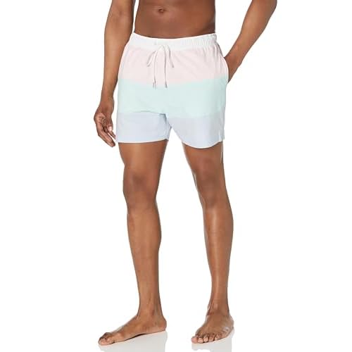 Brooks Brothers Men's Standard Color Block Swim Trunks