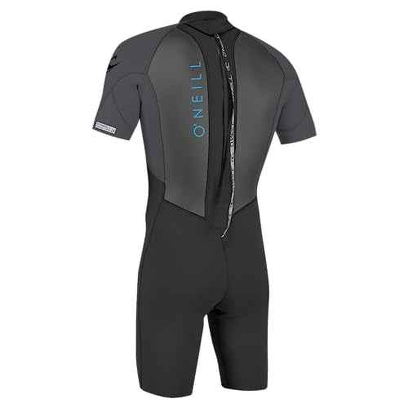 O'Neill Youth Reactor-2 2mm Back Zip Short Sleeve and Short Leg Spring Wetsuit, Lightweight Warmth with Good Flexibility for Surfing, Paddleboarding, Kayaking, Black/Graphite, 10