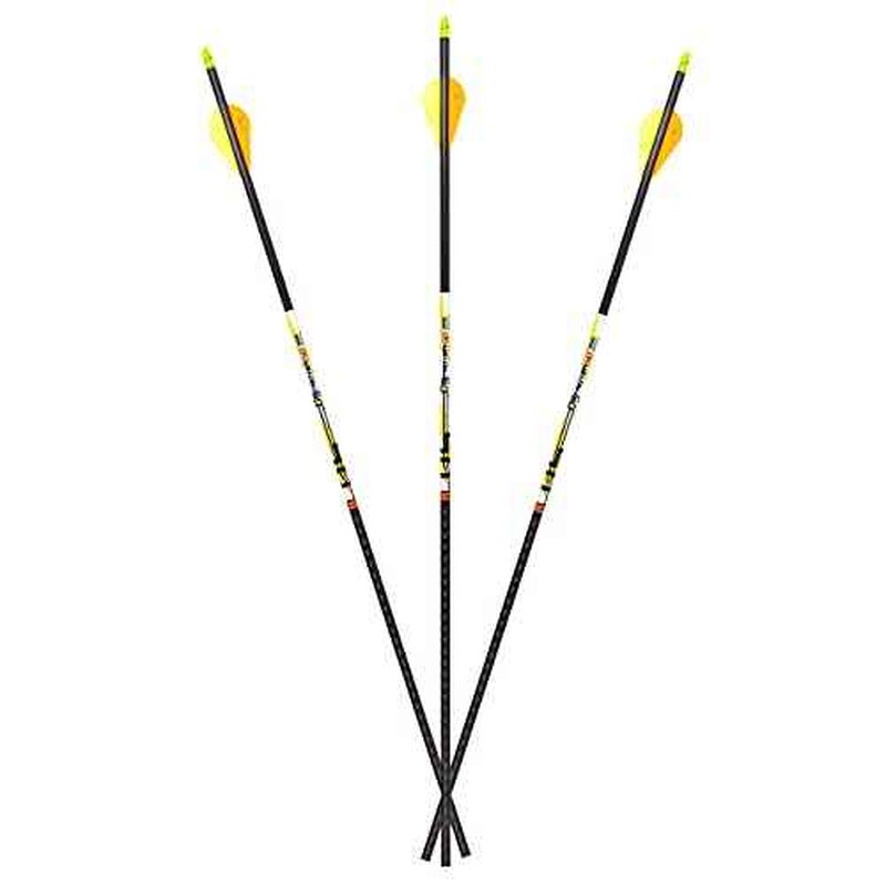 Carbon Express D-Stroyer SD 400 Spine, 6-Pack of Fletched Arrows, Available in 350 & 400 Spine
