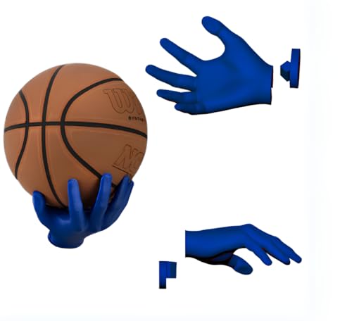 ZHYPFF Handmade Safety wallmounted Basketball Display Stand Hand Shaped Ball Rack Storage with Screws Wall Mounted Handheld Display Stand Suitable for Basketball, Football, Volleyball, etc.