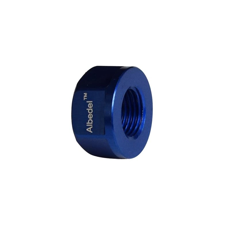 Albedel Blue 2 x M10 Bike Wheel Hub Axle Nuts 7075 Aluminum Bicycle Chromed Skewer Bolt Screw Nut Road MTB Replacement
