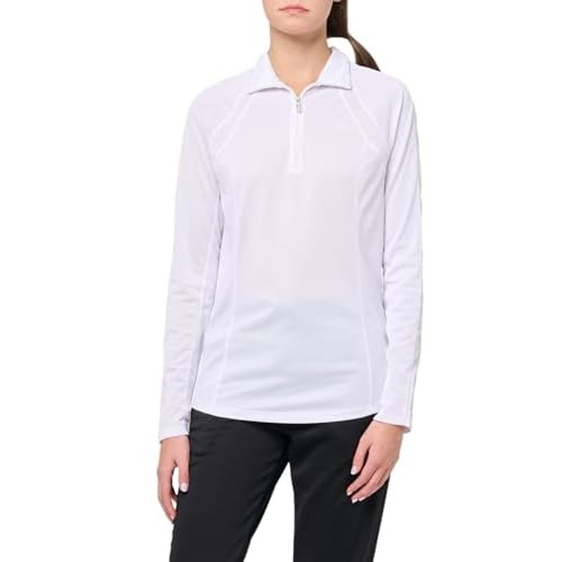 Ariat Women's Sunstopper 3.0 1/4 Zip Baselayer, White, Medium