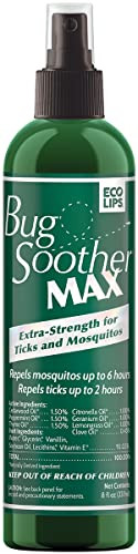 Bug Soother MAX - Natural Gnat, Tick, and Mosquito Repellent, 8 fl oz Bug Spray Deterrent - DEET-Free Safe for Adults and The Environment - Made in USA