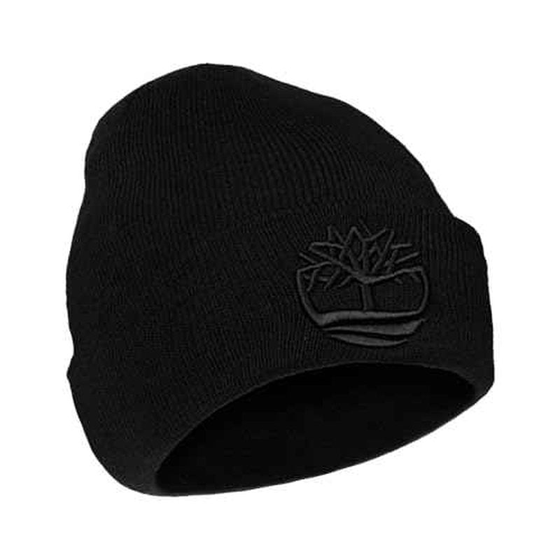 Timberland Men¡¯s Tonal 3D Embroidery Beanie - Soft Knit Winter Hat, Raised Logo, Warm Stretch Fit for Cold Weather Wear