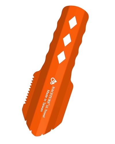 NACETURE Ultralight Backpacking Trowel Aluminum Shovel Small Potty Multitool with Longer Handle Design Essential for Hiking, Camping and Survival Bags (Orange 1 Pack)