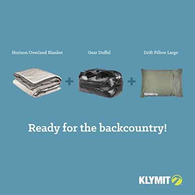 Klymit Horizon Overland Packable Camping Blanket and Comforter, Gray
