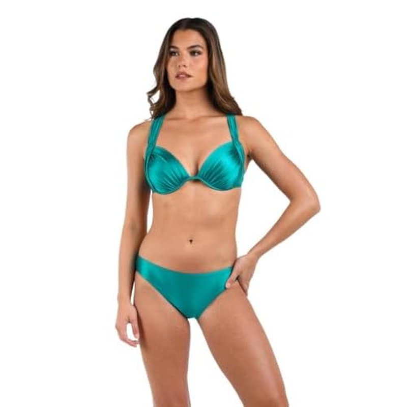 La Blanca Women's Standard Underwire Draped Bikini Swimsuit Top