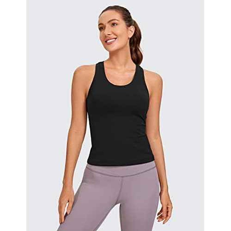 CRZ YOGA Butterluxe Racerback Tank Tops for Women - Yoga Workout Casual Gym Athletic Camisole Tight Sleeveless Shirts